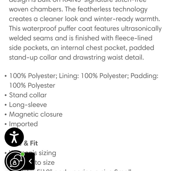 RAINS NWT down coat - Picture 10 of 12